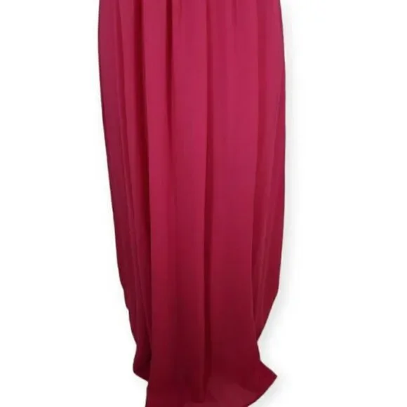 DAVID'S BRIDAL PINK STRAPLESS GOWN SZ.10 GOOD USED CONDITION - Picture 3 of 7